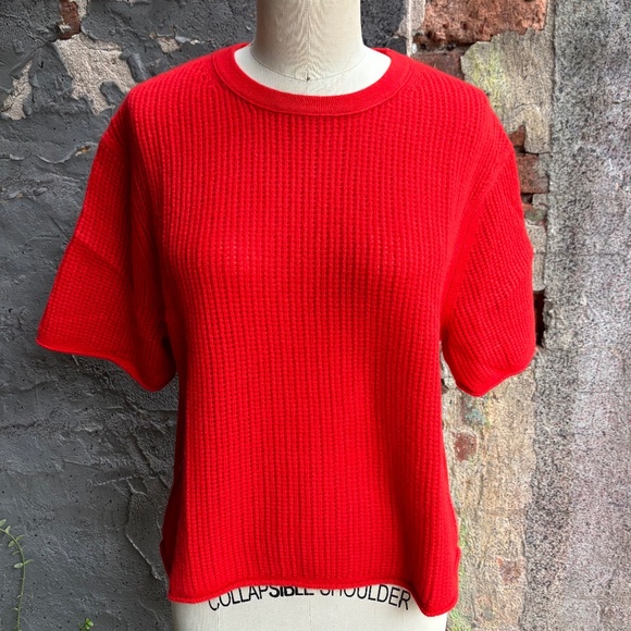 White + Warren Cashmere Waffle Mesh Tee - Picture 2 of 9